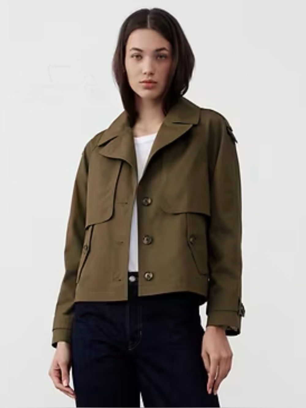 Banana Republic cropped trench jacket